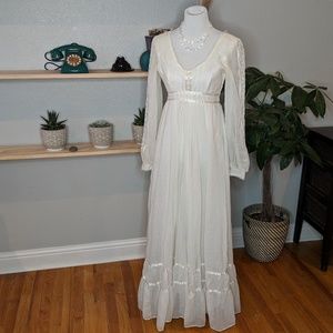 Vintage Gunne Sax by Jessica Ivory Dress sz XXS